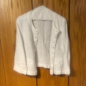 White Cropped Light Blazer